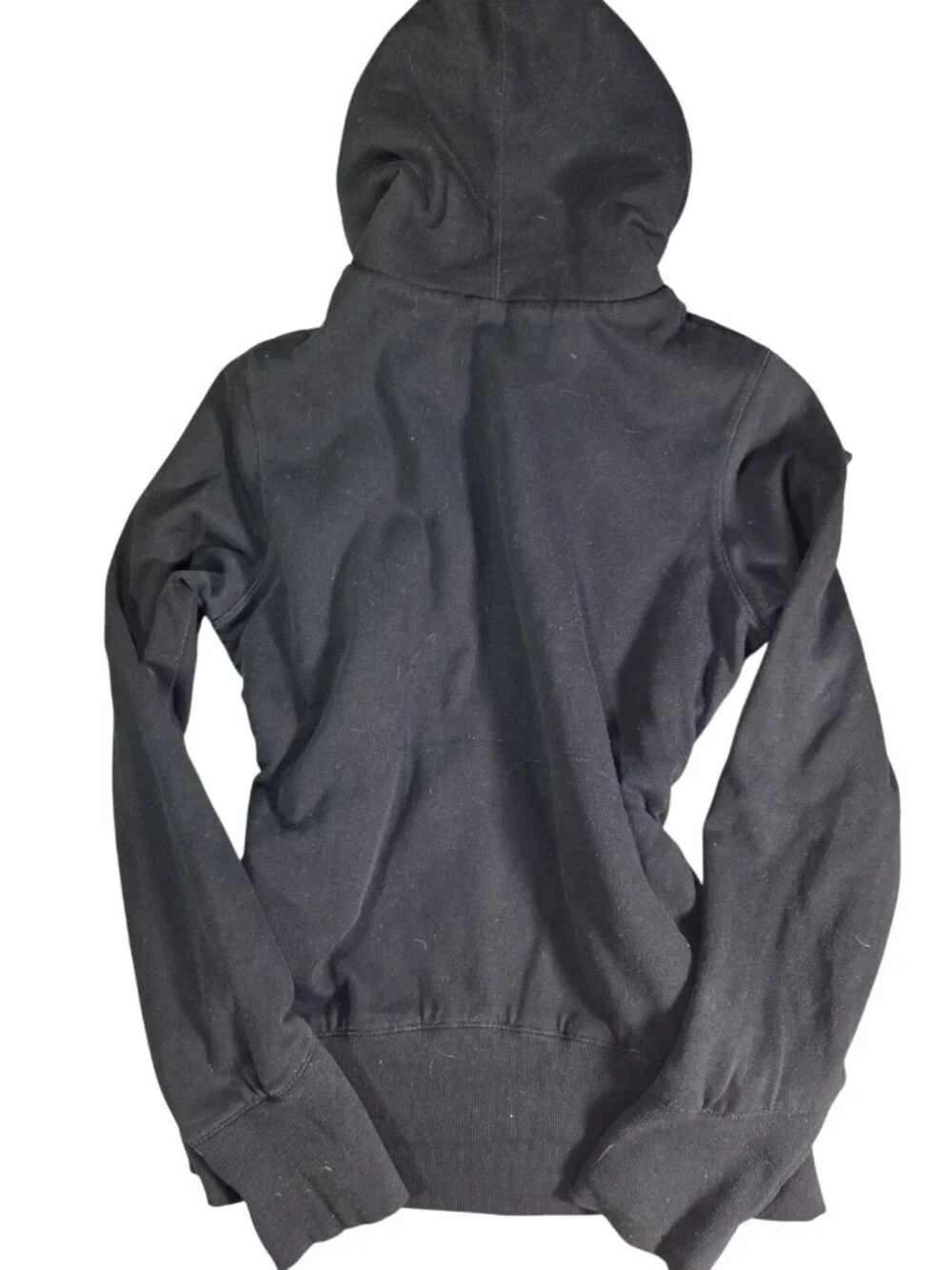 VTG Y2K Fox Racing Womens Full Zip Fur Lined Hoodie Black Pink Embroidered Sz L